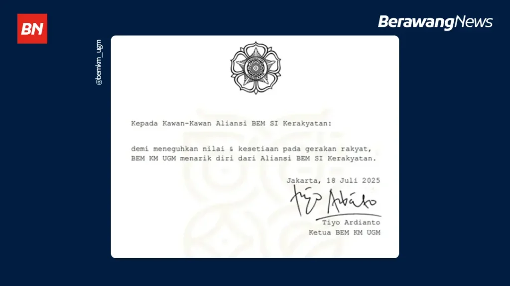 BEM KM UGM menarik diri dari Aliansi BEM SI Kerakyatan