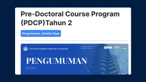 Pendaftaran Beasiswa Pre-Doctoral Course Program (PDCP)Tahun 2